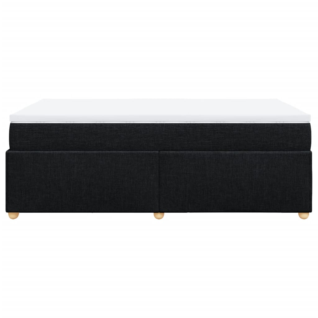 Boxspringbett mit Matratze Schwarz 120x190 cm Stoff