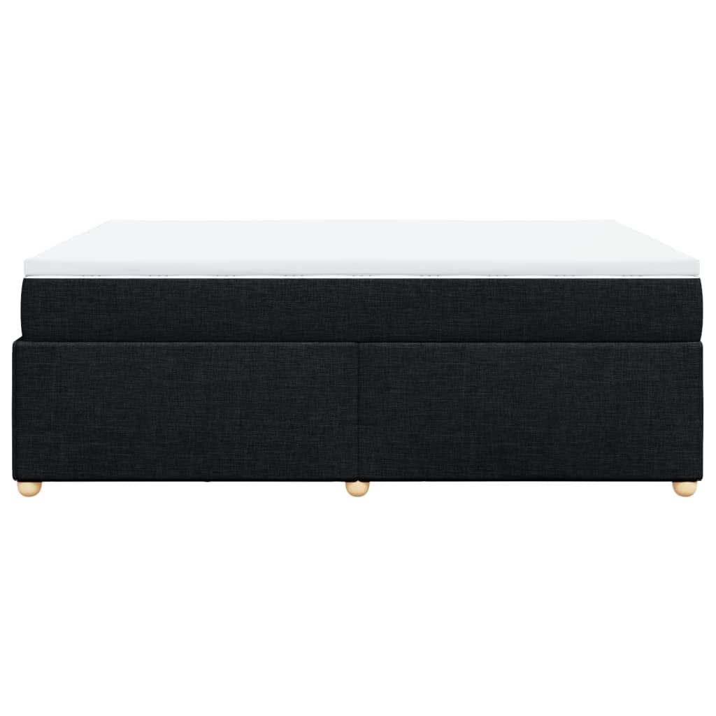 Boxspringbett mit Matratze Schwarz 140x190 cm Stoff