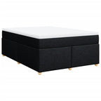 Boxspringbett mit Matratze Schwarz 140x190 cm Stoff