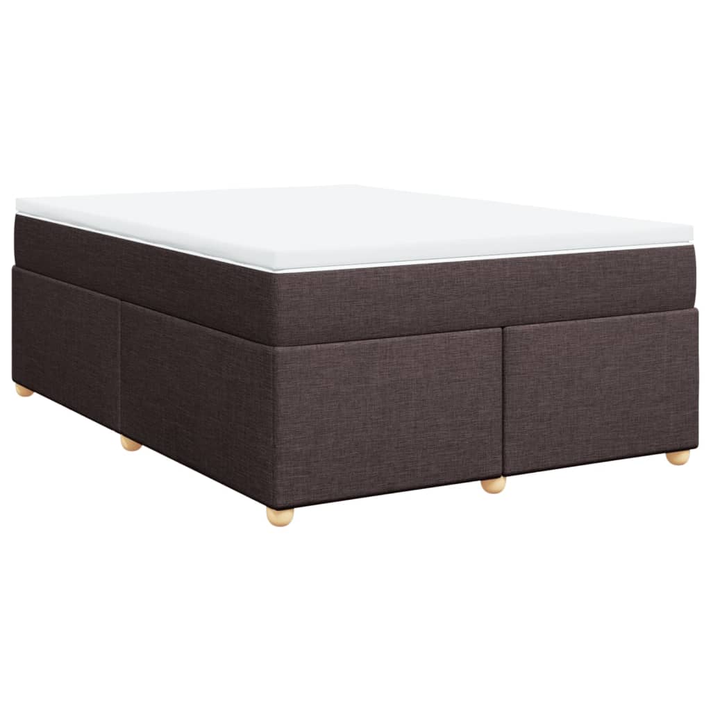 Boxspringbett mit Matratze Dunkelbraun 140x190 cm Stoff