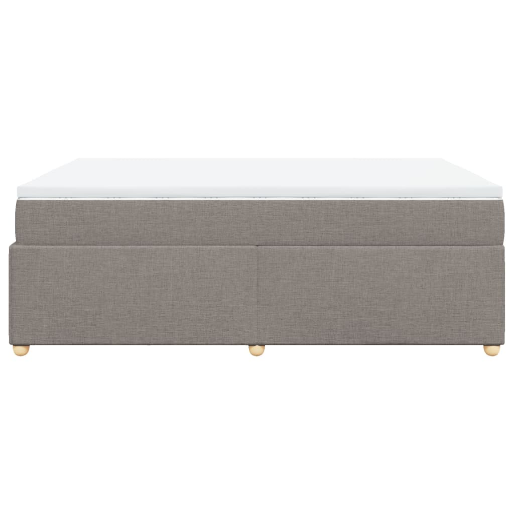 Boxspringbett mit Matratze Taupe 140x190 cm Stoff