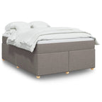 Boxspringbett mit Matratze Taupe 140x190 cm Stoff