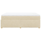 Boxspringbett mit Matratze Creme 140x190 cm Stoff
