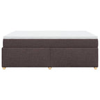 Boxspringbett mit Matratze Dunkelbraun 140x200 cm Stoff