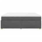 Boxspringbett mit Matratze Dunkelgrau 180x200 cm Stoff
