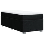 Boxspringbett mit Matratze Schwarz 80x200 cm Stoff