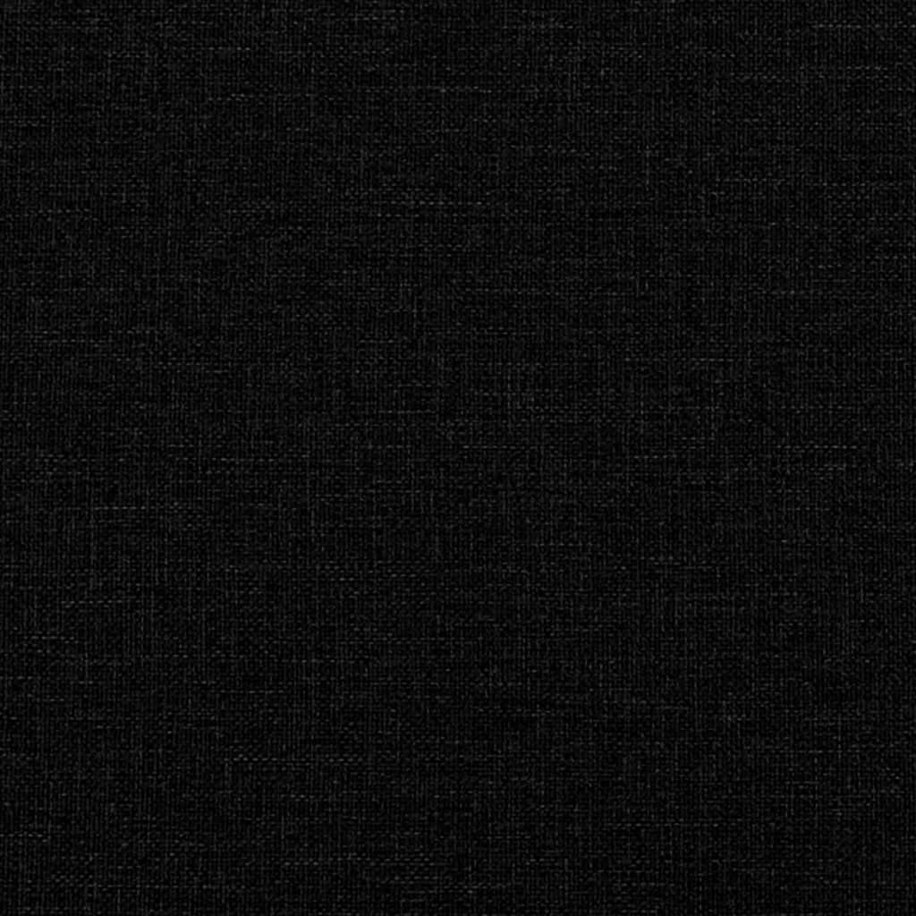 Boxspringbett mit Matratze Schwarz 80x200 cm Stoff