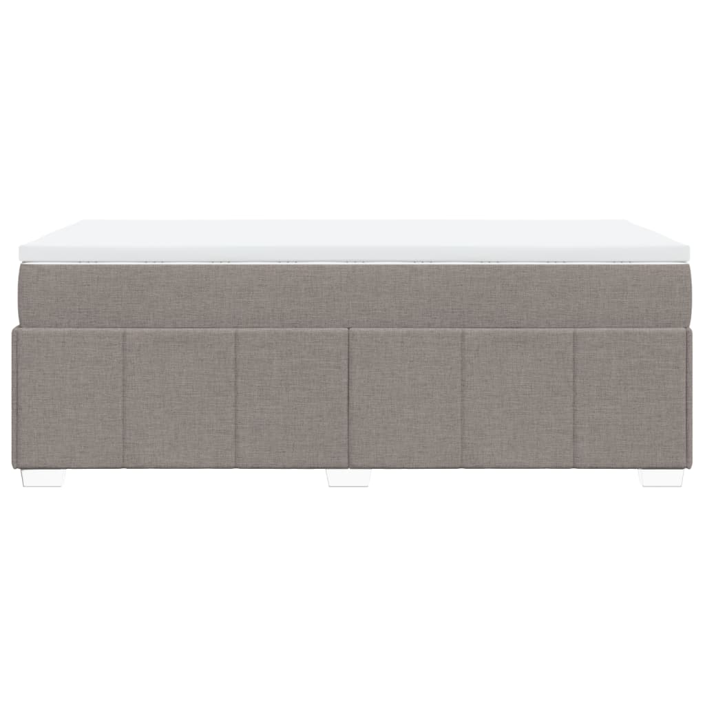 Boxspringbett mit Matratze Taupe 80x200 cm Stoff
