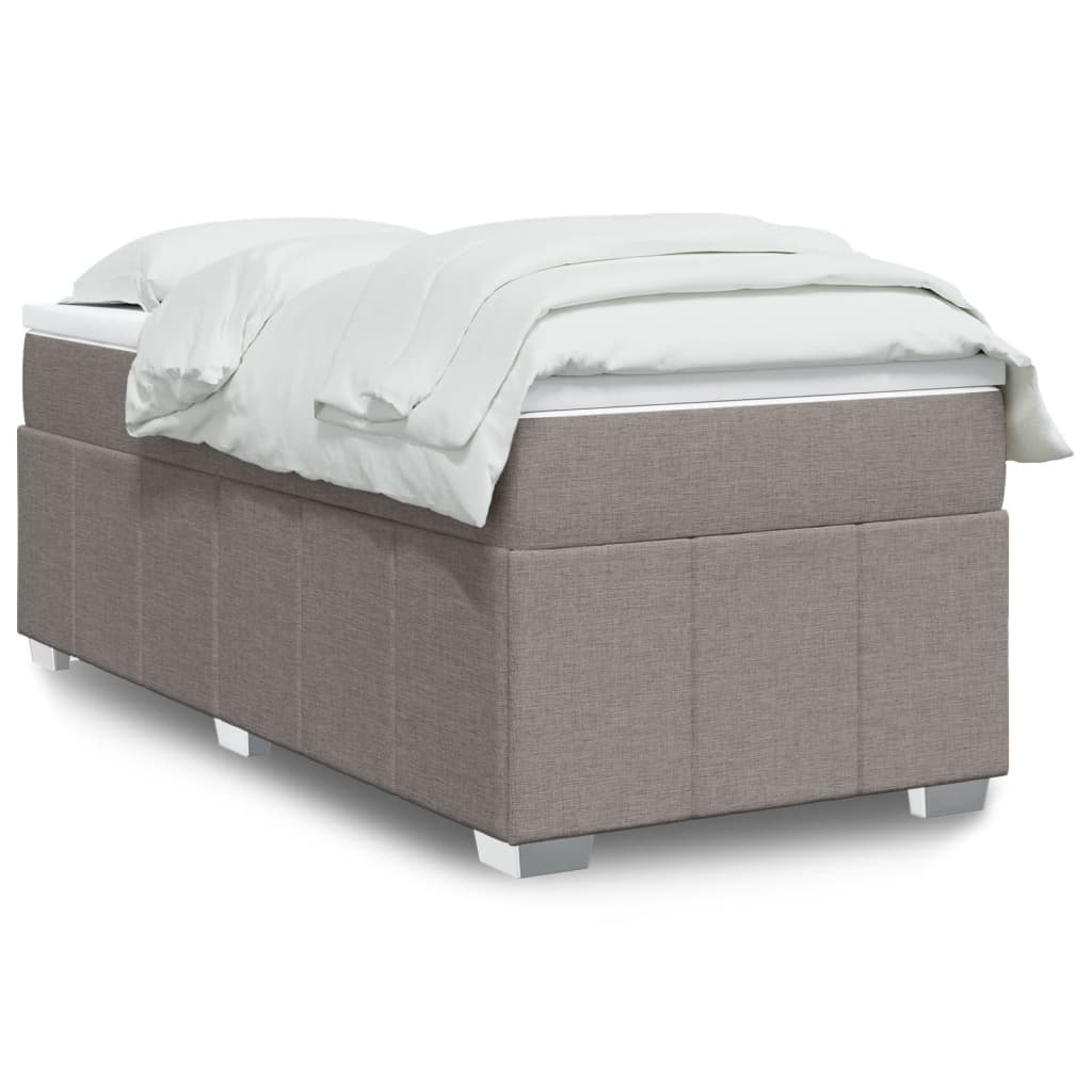 Boxspringbett mit Matratze Taupe 80x200 cm Stoff