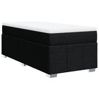 Boxspringbett mit Matratze Schwarz 90x190 cm Stoff