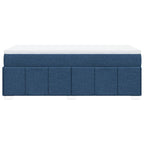 Boxspringbett mit Matratze Blau 90x200 cm Stoff