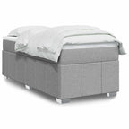 Boxspringbett mit Matratze Hellgrau 100x200 cm Stoff