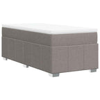 Boxspringbett mit Matratze Taupe 100x200 cm Stoff