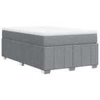 Boxspringbett mit Matratze Hellgrau 120x200 cm Stoff