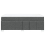 Boxspringbett mit Matratze Dunkelgrau 120x200 cm Stoff