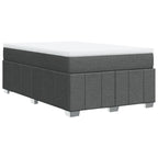 Boxspringbett mit Matratze Dunkelgrau 120x200 cm Stoff