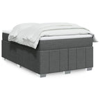 Boxspringbett mit Matratze Dunkelgrau 120x200 cm Stoff