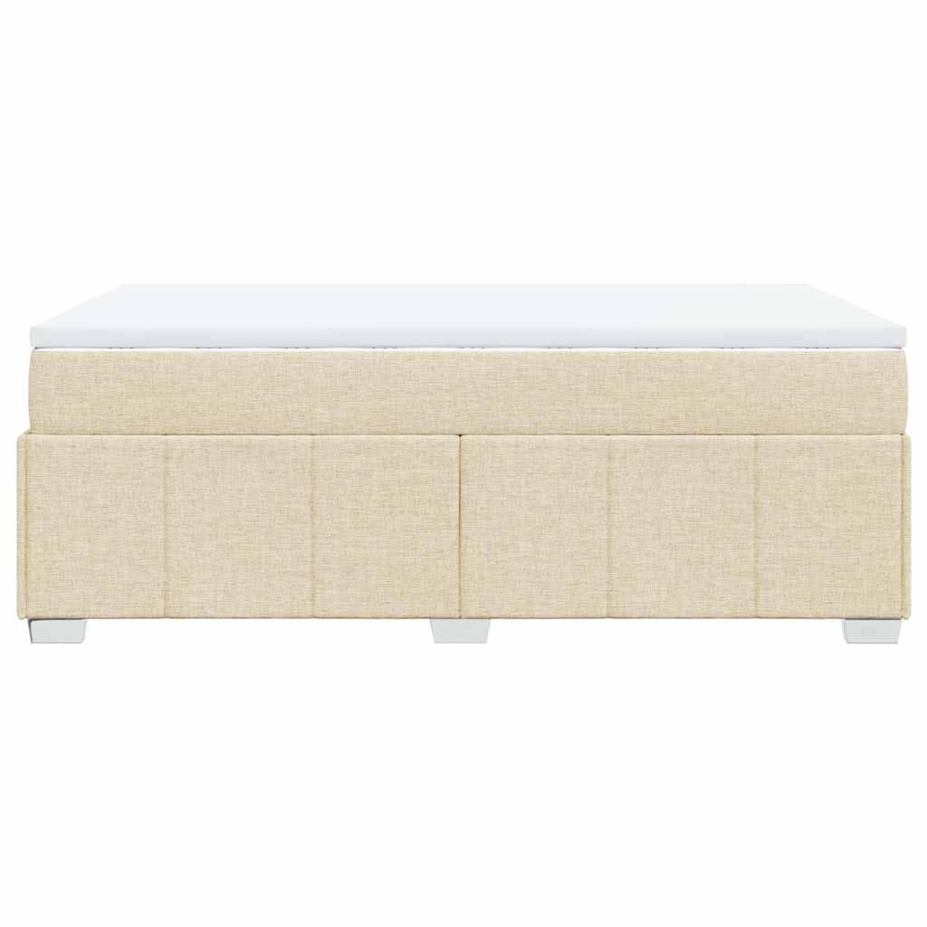 Boxspringbett mit Matratze Creme 120x200 cm Stoff