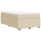Boxspringbett mit Matratze Creme 120x200 cm Stoff