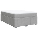 Boxspringbett mit Matratze Hellgrau 140x190 cm Stoff