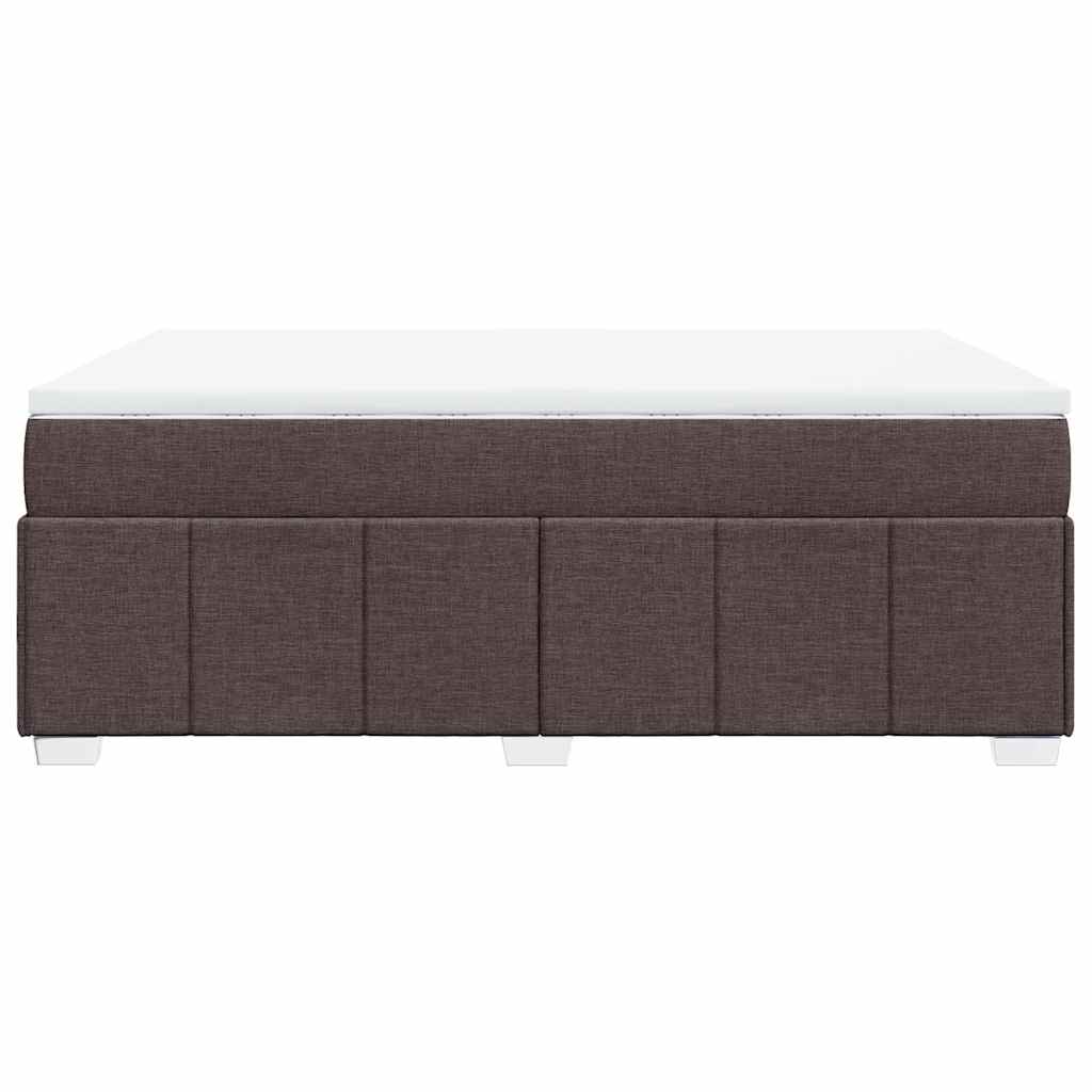 Boxspringbett mit Matratze Dunkelbraun 140x190 cm Stoff