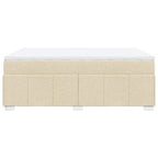 Boxspringbett mit Matratze Creme 140x200 cm Stoff