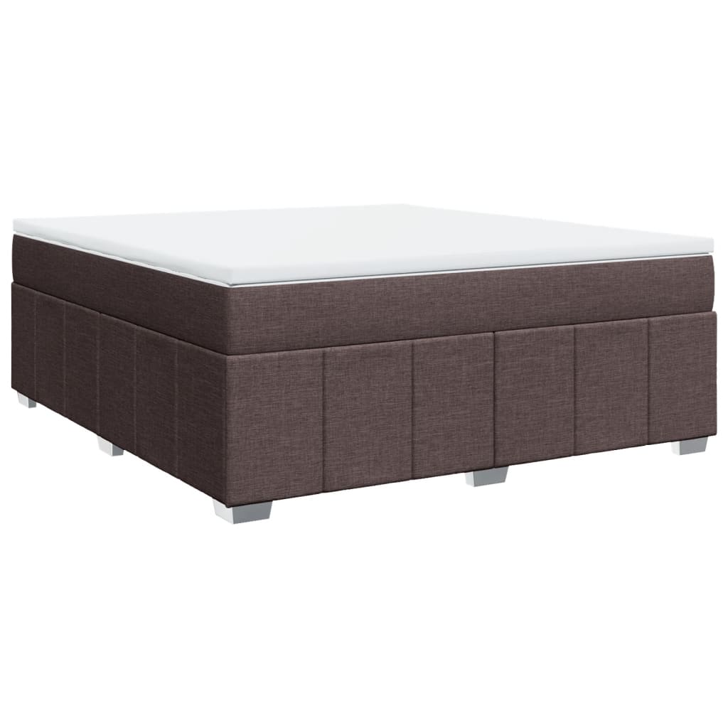 Boxspringbett mit Matratze Dunkelbraun 180x200 cm Stoff