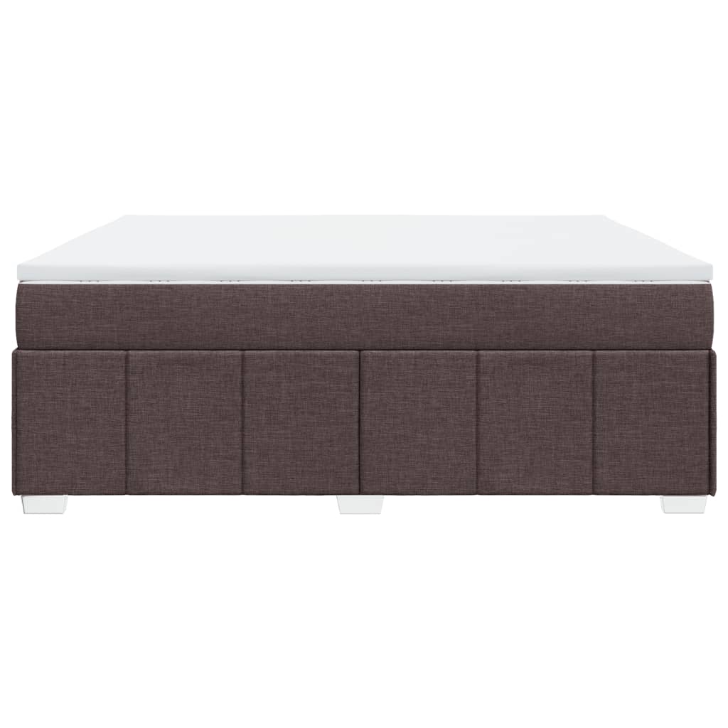 Boxspringbett mit Matratze Dunkelbraun 180x200 cm Stoff