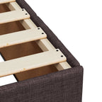 Boxspringbett mit Matratze Dunkelbraun 180x200 cm Stoff