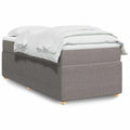 Boxspringbett mit Matratze Taupe 80x200 cm Stoff