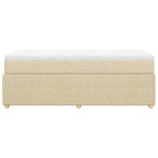 Boxspringbett mit Matratze Creme 80x200 cm Stoff