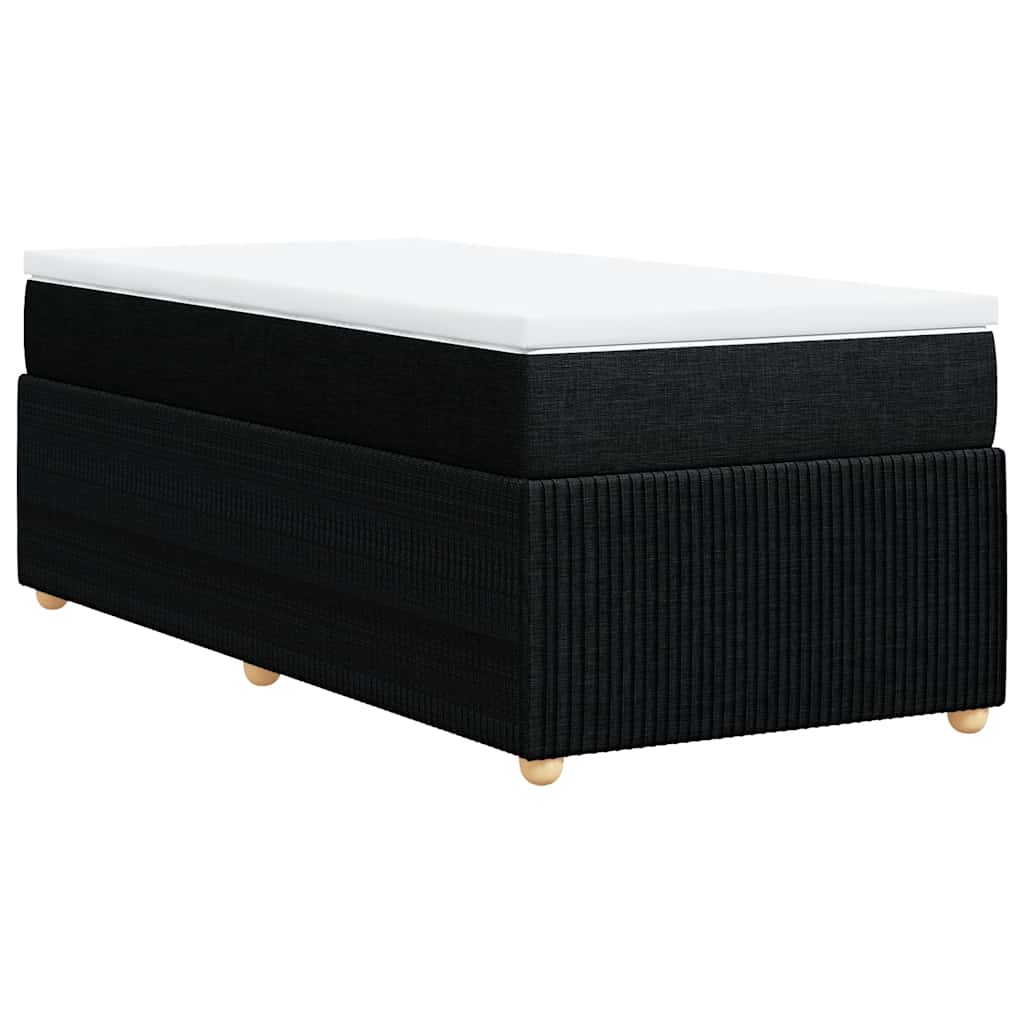 Boxspringbett mit Matratze Schwarz 90x190 cm Stoff