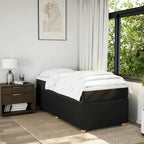 Boxspringbett mit Matratze Schwarz 100x200 cm Stoff