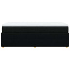 Boxspringbett mit Matratze Schwarz 100x200 cm Stoff