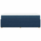 Boxspringbett mit Matratze Blau 100x200 cm Stoff