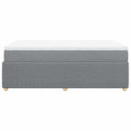 Boxspringbett mit Matratze Hellgrau 120x190 cm Stoff