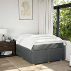Boxspringbett mit Matratze Dunkelgrau 120x190 cm Stoff