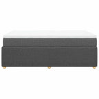Boxspringbett mit Matratze Dunkelgrau 120x200 cm Stoff