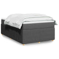 Boxspringbett mit Matratze Dunkelgrau 120x200 cm Stoff
