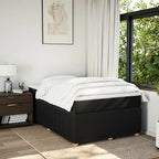 Boxspringbett mit Matratze Schwarz 120x200 cm Stoff