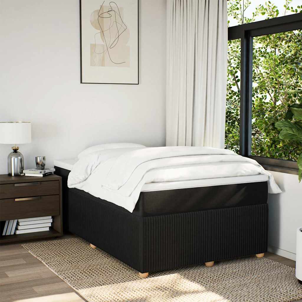 Boxspringbett mit Matratze Schwarz 120x200 cm Stoff
