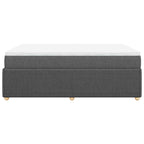 Boxspringbett mit Matratze Dunkelgrau 140x190 cm Stoff