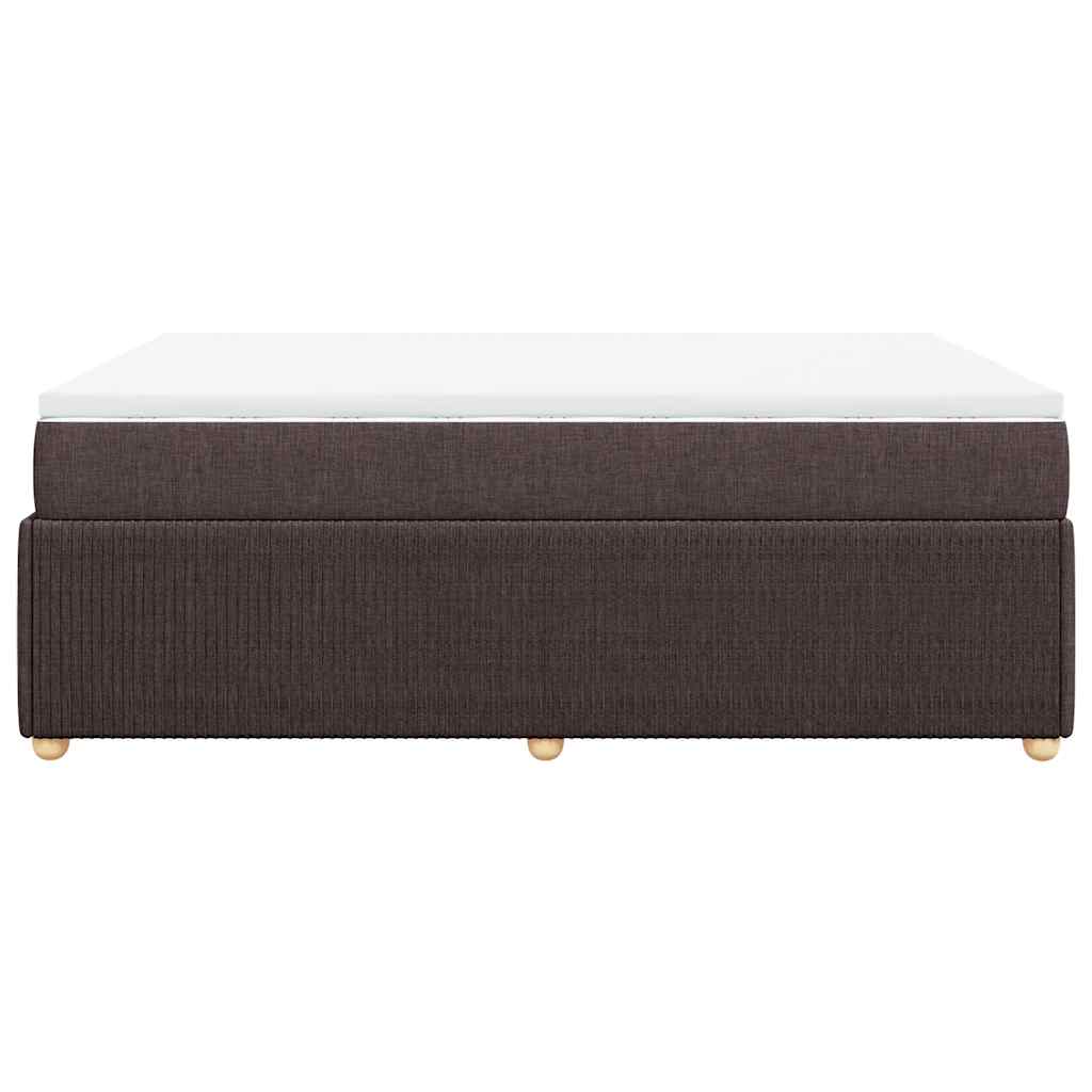 Boxspringbett mit Matratze Dunkelbraun 140x190 cm Stoff