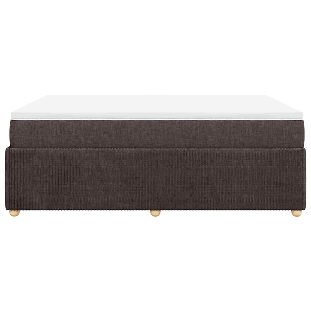 Boxspringbett mit Matratze Dunkelbraun 140x200 cm Stoff