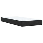 Boxspringbett mit Matratze Schwarz 80x200 cm Samt