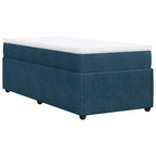 Boxspringbett mit Matratze Dunkelblau 80x200 cm Samt