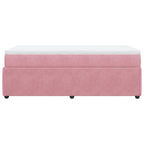 Boxspringbett mit Matratze Rosa 90x190 cm Samt