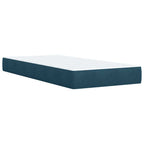 Boxspringbett mit Matratze Dunkelblau 100x200 cm Samt