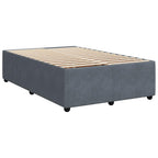 Boxspringbett mit Matratze Dunkelgrau 120x190 cm Samt