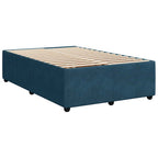 Boxspringbett mit Matratze Dunkelblau 120x190 cm Samt